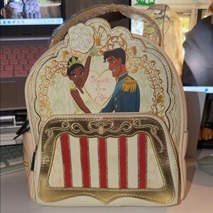 Danielle Nicole Princess Tiana & Prince Charming Mini Backpack - Cream & Gold